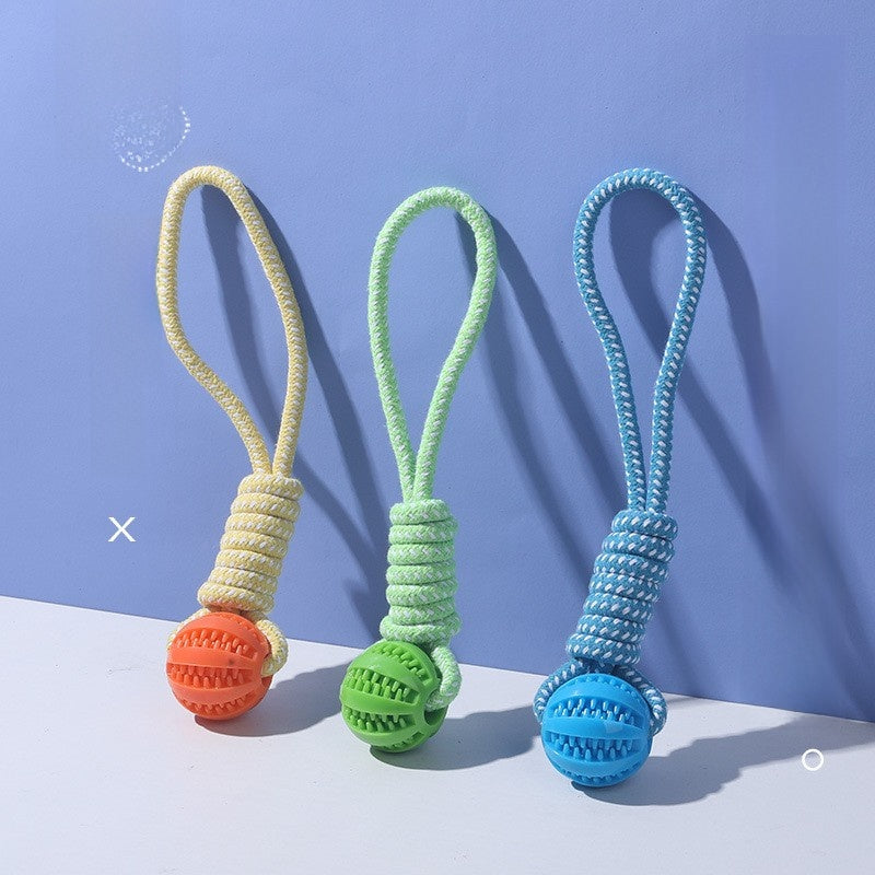 Dog ball and rope