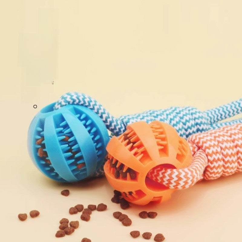 Dog ball and rope