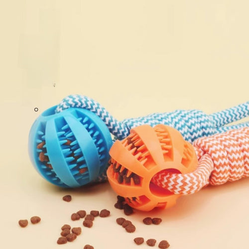 Dog ball and rope